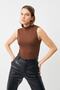 Women's Bitter Brown 2-Piece Sleeveless Body - 8