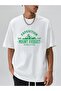 White Oversize Unisex T-shirt - Mount Everest Printed - 5