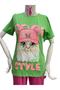 CAT DIGITAL PRINTED STONE EMBROIDERED T-SHIRT - 2
