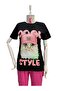 CAT DIGITAL PRINTED STONE EMBROIDERED T-SHIRT - 2