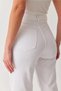 High Waist Wide Leg White Palazzo Trousers Wide Leg Jeans - 6