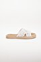 Women's White Daily Knitted Thick Sole Comfortable Stylish Knitwear Slippers - 4