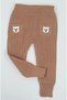 Unisex Children's Bottom Tights with Brown Bear Figure