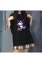 Kuromi Crying Printed Black Oversize T-shirt T-Shirt - 4