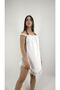 Bamboo Cotton Lace Detailed Beach Neck and Sweater (Color Cream) - 3