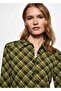 Checkered Draped Shirt - 5