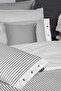 Tommy Gray Double 100% Cotton Satin 233 TC Duvet Cover Set - 5