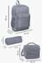 Kids Navy Blue Color Changeable Pen Holder, Nutrition, 3-Piece School Bag Set GOSET0123745 - 3