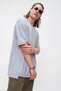 Men's Gray Premium Crew Neck Textured Oversize Sports Cut T-shirt 21s105