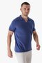 Men's Polo Neck Contrast Line Detailed Cotton Thin Knitwear T-shirt Navy 22sm209 - 4