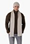 Men's Hair Braid Scarf Beanie Set Beige 23w501 - 3