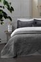 Clara Dark Gray Double Bed Cover Set - 3