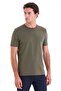 Khaki Regular Fit Plain Cotton Crew Neck Knitwear T-Shirt - 3