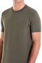 Khaki Regular Fit Plain Cotton Crew Neck Knitwear T-Shirt - 5