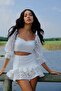Botanica Women's White Brode Bustier Skirt Bottom Top Set - 7