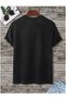 t-shirt black crew neck printed - 2