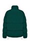 Yeşil Unisex Oversize Fit Dik Yaka Suya ve Rüzgara Dayanıklı Şişme Kışlık Mont TMNAW24MO00003 - 9