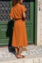 Women's Tile Pocket Belted Safari Airobin Dress GK-BSTK4045 - 2