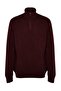 Bordo Casual Regular Fit Yarım Balıkçı Fermuarlı Yaka Kazak TMNAW22KZ1908 - 6