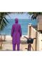 Long Micro Sleeve Floral Patterned Full Hijab Swimsuit - 3