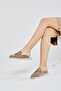 Beatriz Women's Beige Suede Genuine Leather Flat Slippers - 4