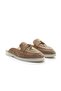 Beatriz Women's Beige Suede Genuine Leather Flat Slippers - 6