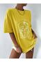 Cartoon Face Printed Women's Oversize T-shirt Casual Boyfirend - 3