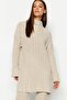 Stone Ribbed Trousers Slit Detailed Knitwear Bottom-Top Suit Twoaw24Au00013 - 2