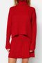 Tile Crop Super Wide Fit Soft Textured Pleated Skirted Knitwear Top and Bottom Set Twoaw24Au00019 - 3
