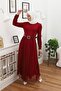 Burgundy Hijab Dress - 3