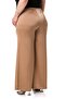 Large Size Wide Leg Satin Mink Trousers with Elastic Waist and Back - 4