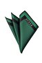 Hand Made 7.5 cm Green Color Tie Handkerchief - 3