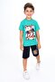 Palm Tree Printed Boys' Set - Lower and Upper Set 1108