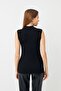 Women's Black White Bitter Brown 3-Piece Sleeveless Body - 5