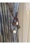 Textile 4 Ball Backdrop Curtain Mounting Apparatus Cornice Tactical Ecru brown Ceiling Bracket Ornament