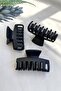 3 Pieces Women's Latch Buckle Black Color Small Scythe Buckle
