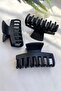 3 Pieces Women's Latch Buckle Black Color Small Scythe Buckle - 2