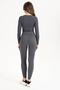 Women's Seamless Knitted Corded Long Sleeve Square Neck Crop Blouse 9010 - 8