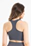 Women's Seamless Knitted Ribbed U-Neck Sports Bustier 9011 - 3