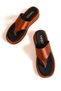 Capone Flat Heeled Flip Flops Comfort Satin Fashion Copper Women's Slippers