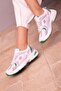 White-Green Women's Sneakers 18285 - 3