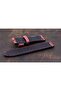 Red 22mm Genuine Leather Watch Band - 3