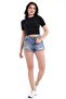 WOMEN'S SHORT SLEEVE CROP T-SHIRT / WOMEN'S SHORT SLEEVE SHORT TSHIRT