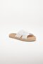 Women's White Daily Knitted Thick Sole Comfortable Stylish Knitwear Slippers - 5