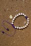Certified Natural Stone Female Energy-Filled Positive Spirit Bracelet, Pearl, Amethyst, Hematite - 6