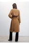 Draped Collar Trench Coat - 4