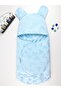 Blue Teddy Bear Patterned Velboa Swaddle