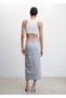 Linen skirt with slits - 4