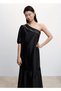 Asymmetrical Satin Dress
