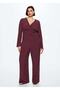 Patterned Jumpsuit with Knot Detail - 8